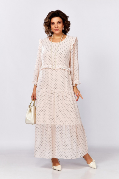 Платье Lady Secret 25301 пудра+ч.горошек - фото 1