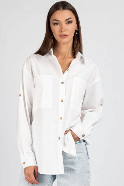 Блуза VIZAVI 723 молочный - фото 2