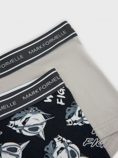 Трусы Mark Formelle 411124-2/25-5183П-5 серый_пепел_роботы_на_черном - фото 6