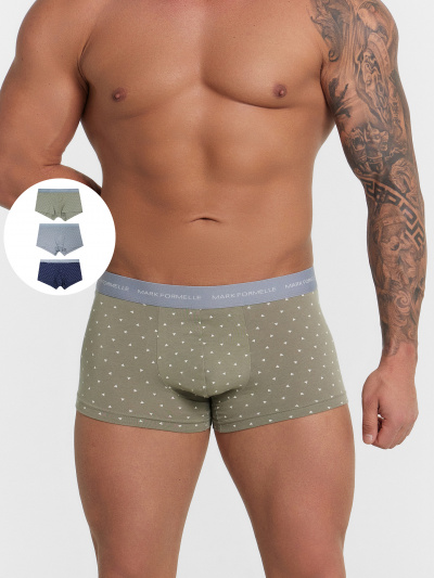 Трусы Mark Formelle 411124-3/25-5136П-5 треугольники_на_серо_зеленом_на_сизом_на_морском - фото 95
