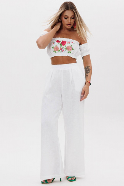 Брюки, топ AMIE by Ma Сherie 8012 белый - фото 5