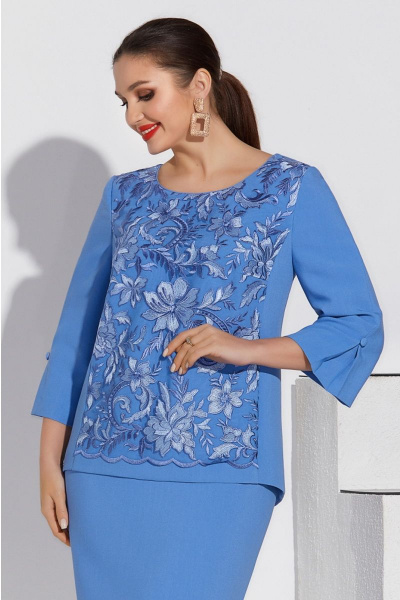 Блуза, юбка Lissana 4249 голубой - фото 3