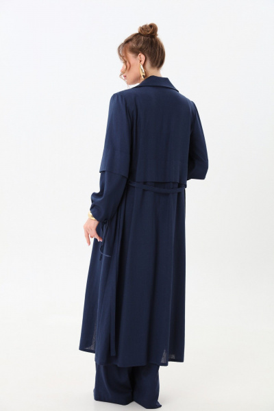 Брюки, кардиган, топ NikVa 976-3 индиго - фото 6