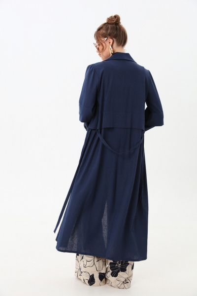 Брюки, кардиган, топ NikVa 976-4 индиго_лилии - фото 5