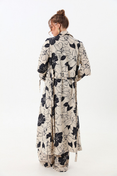 Брюки, кардиган, топ NikVa 976-5 лилии - фото 3