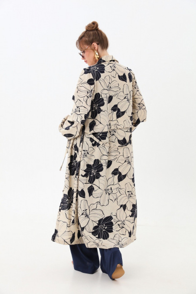 Брюки, кардиган, топ NikVa 976-6 индиго_лилии - фото 2