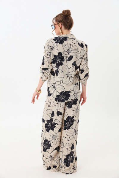 Брюки, жакет NikVa 978-2 лилии - фото 4