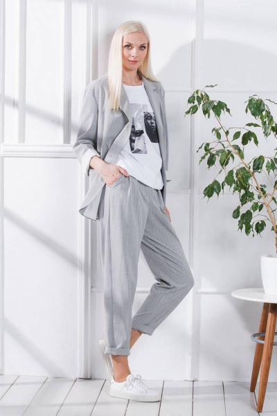 Брюки Achosa 1240 серая полоска - фото 7