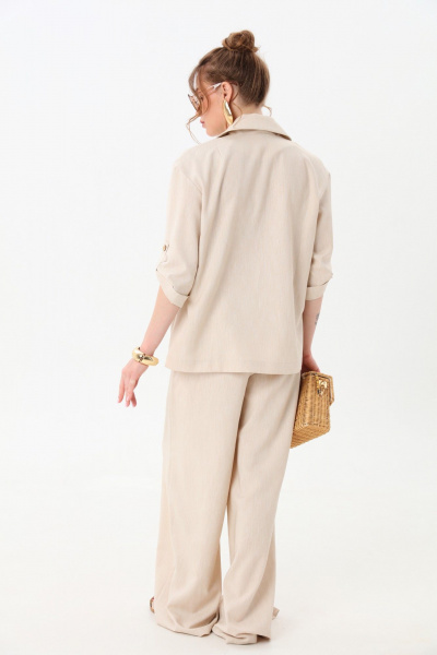 Брюки, жакет NikVa 979-4 песок - фото 7