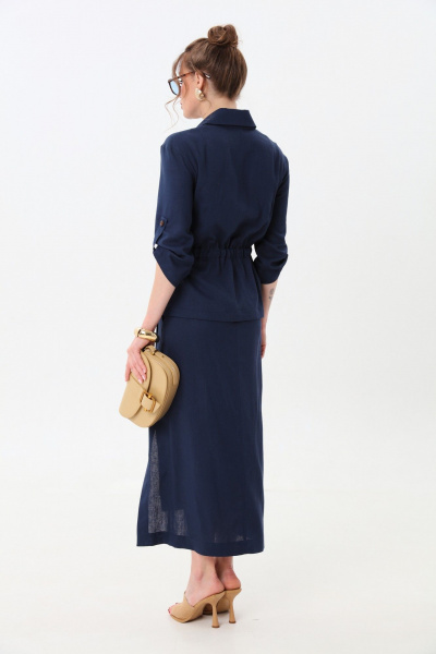 Жакет, юбка NikVa 980-1 индиго - фото 7