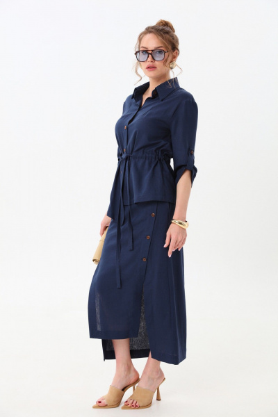Жакет, юбка NikVa 980-1 индиго - фото 3