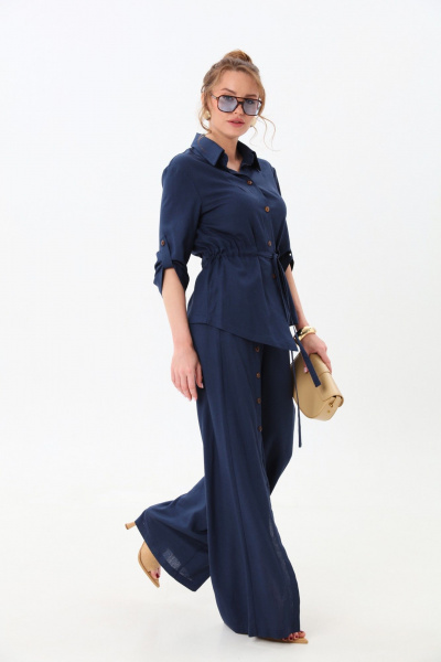 Брюки, жакет NikVa 981-1 индиго - фото 2