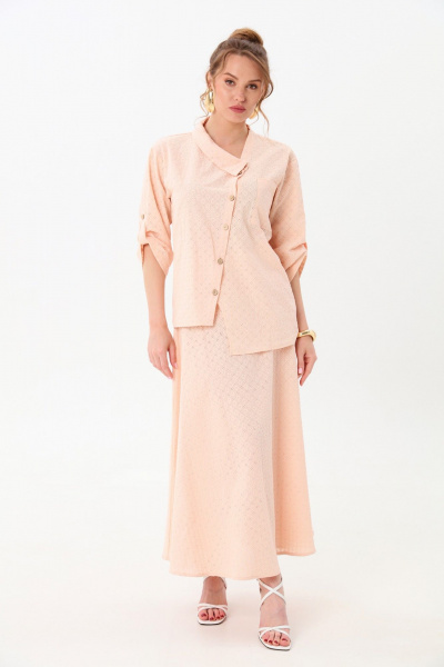 Жакет, юбка NikVa 928-7 пудра - фото 1