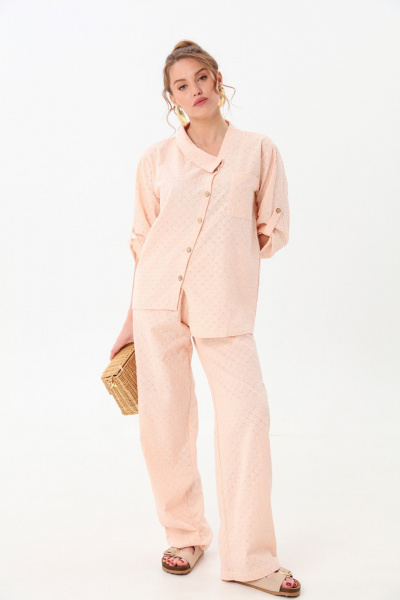 Брюки NikVa 705-13 пудра - фото 3