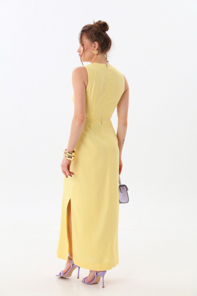 Платье NikVa 551-3 лимон - фото 6
