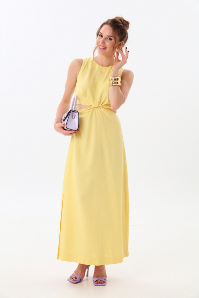Платье NikVa 551-3 лимон - фото 2
