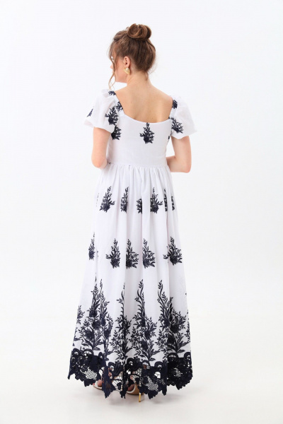 Платье NikVa 982-1 молоко_индиго - фото 8