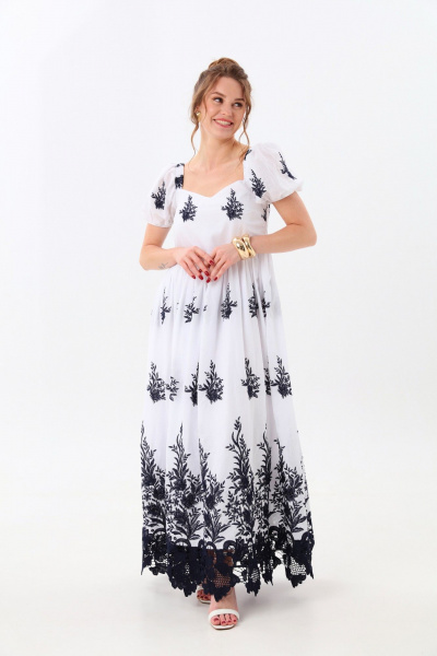 Платье NikVa 982-1 молоко_индиго - фото 3