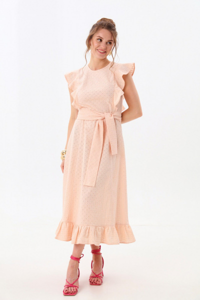 Платье NikVa 983-2 пудра - фото 1