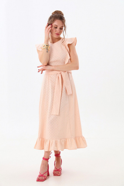 Платье NikVa 983-2 пудра - фото 3