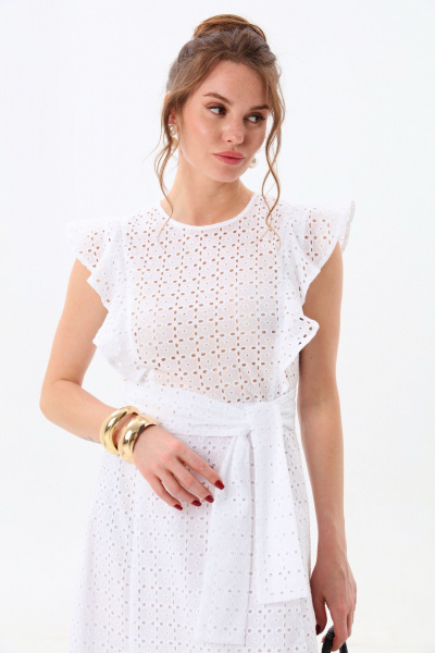 Платье NikVa 983-3 молоко - фото 5