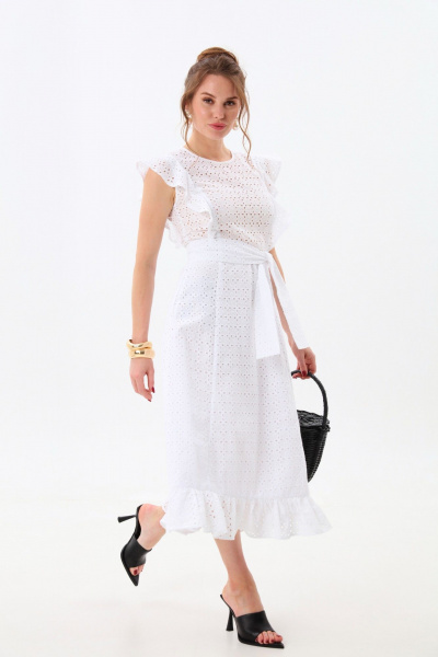 Платье NikVa 983-3 молоко - фото 2