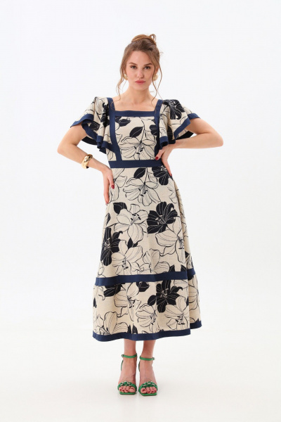 Платье NikVa 984-1 лилии - фото 5