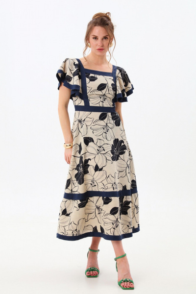 Платье NikVa 984-1 лилии - фото 4