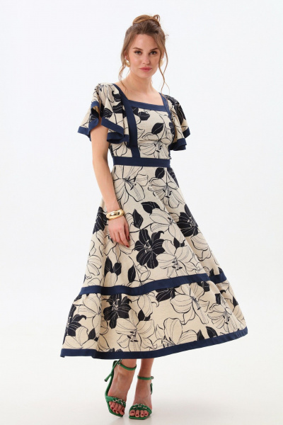 Платье NikVa 984-1 лилии - фото 1