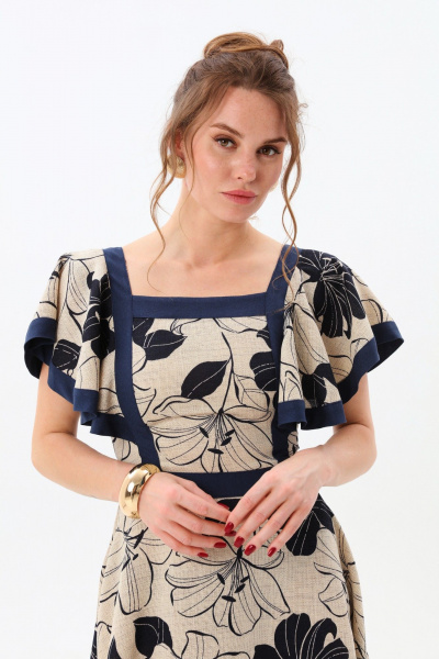 Платье NikVa 984-1 лилии - фото 2