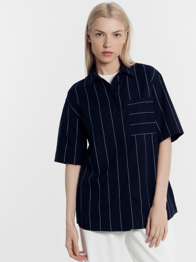 Рубашка Mark Formelle 112682/1/22/25987П-9 белая_полоска_на_т.синем - фото 32