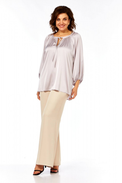 Блуза Ольга Стиль С-943 бежевый - фото 5