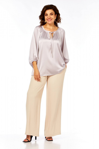 Блуза Ольга Стиль С-943 бежевый - фото 4