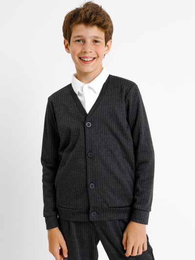 Жакет Mark Formelle 363337/22/23544П-4 елочка_черно_серая1 - фото 38