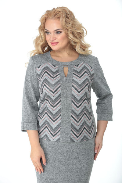 Платье полуприлегающее из трикотажа с шлицей LadyThreeStars 2096 - фото 2