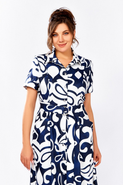 Платье Swallow 844.3 темно-синий/белый_принт - фото 7