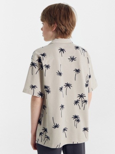 Рубашка Mark Formelle 113445/24-27207Ц-11 пальмы_на_тепло_сером - фото 97