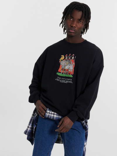 Свитшот Mark Formelle 121866/1/24-4100П-7(3) черный_печать_3_сл_на_пол_3_сл_на_спинке - фото 28