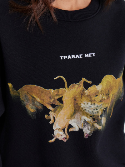 Свитшот Mark Formelle 122813/1/24-31286П-7П черный_печать7_3_сл_на_пол - фото 20