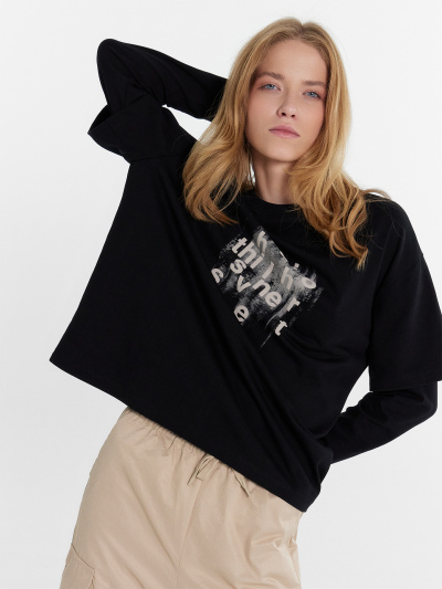 Джемпер Mark Formelle 122988/24-29640П-0 черный_печать_1_сл_на_пол - фото 88