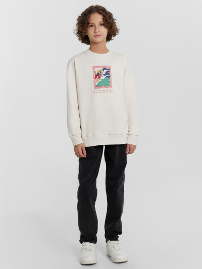 Свитшот Mark Formelle 123437/1/24-27360П-7 белый_песок_печать_3_сл_на_пол - фото 18