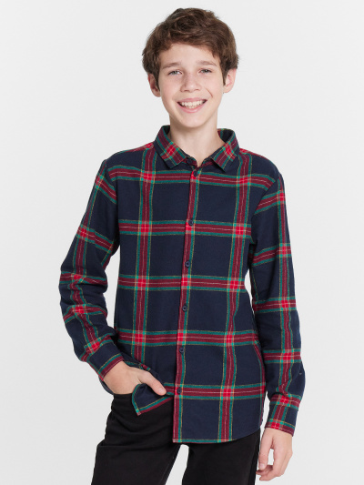 Рубашка Mark Formelle 123440/1/24-30152П-9 красно_синяя_клетка - фото 20