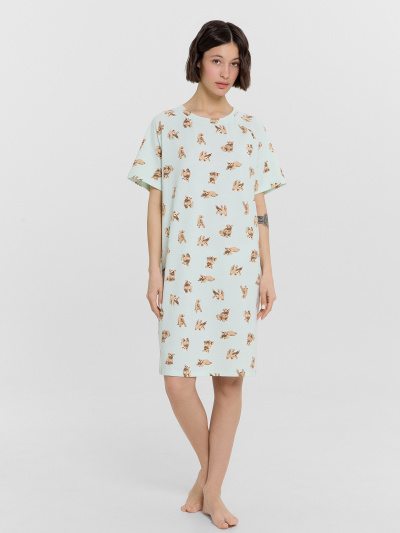 Сорочка Mark Formelle 572385/24-33467ПП-16 собачки_на_светлой_мяте_3_сл_на_пол - фото 24