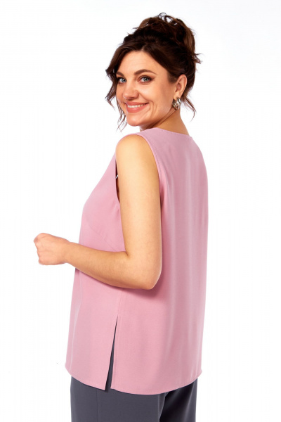 Брюки, кардиган, майка Диомант 2083 графит-розовый - фото 10