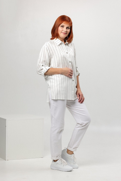 Рубашка Соджи 663 молочный - фото 7