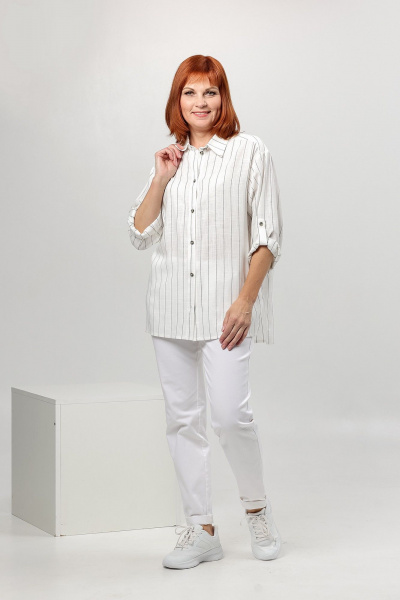 Рубашка Соджи 663 молочный - фото 6