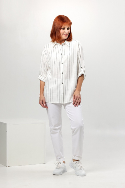 Рубашка Соджи 663 молочный - фото 5