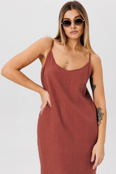 Платье AMIE by Ma Сherie 9006 терракот - фото 7