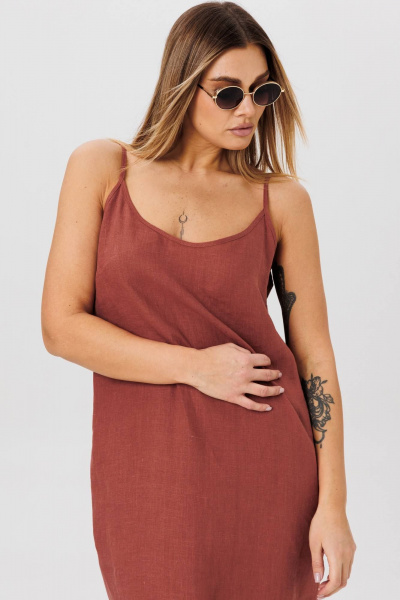 Платье AMIE by Ma Сherie 9006 терракот - фото 3