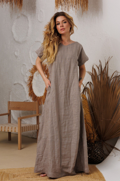 Платье АМУЛЕТ 9915 капучино - фото 1